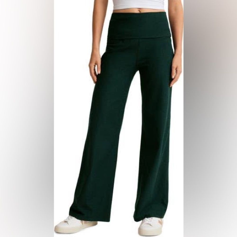 Beyond Yoga Dark spruce Spacedye Foldover Wide Leg Pant Wide-Leg Pants